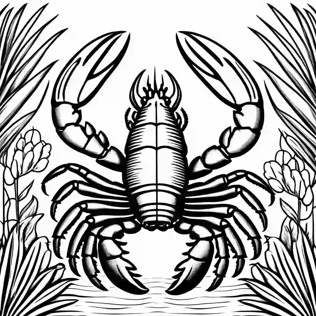 Lobsters coloring pages